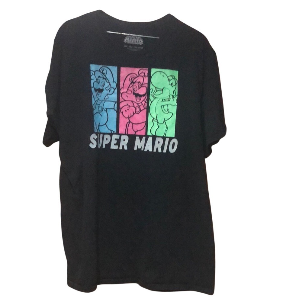 Super Mario Black T-Shirt‎